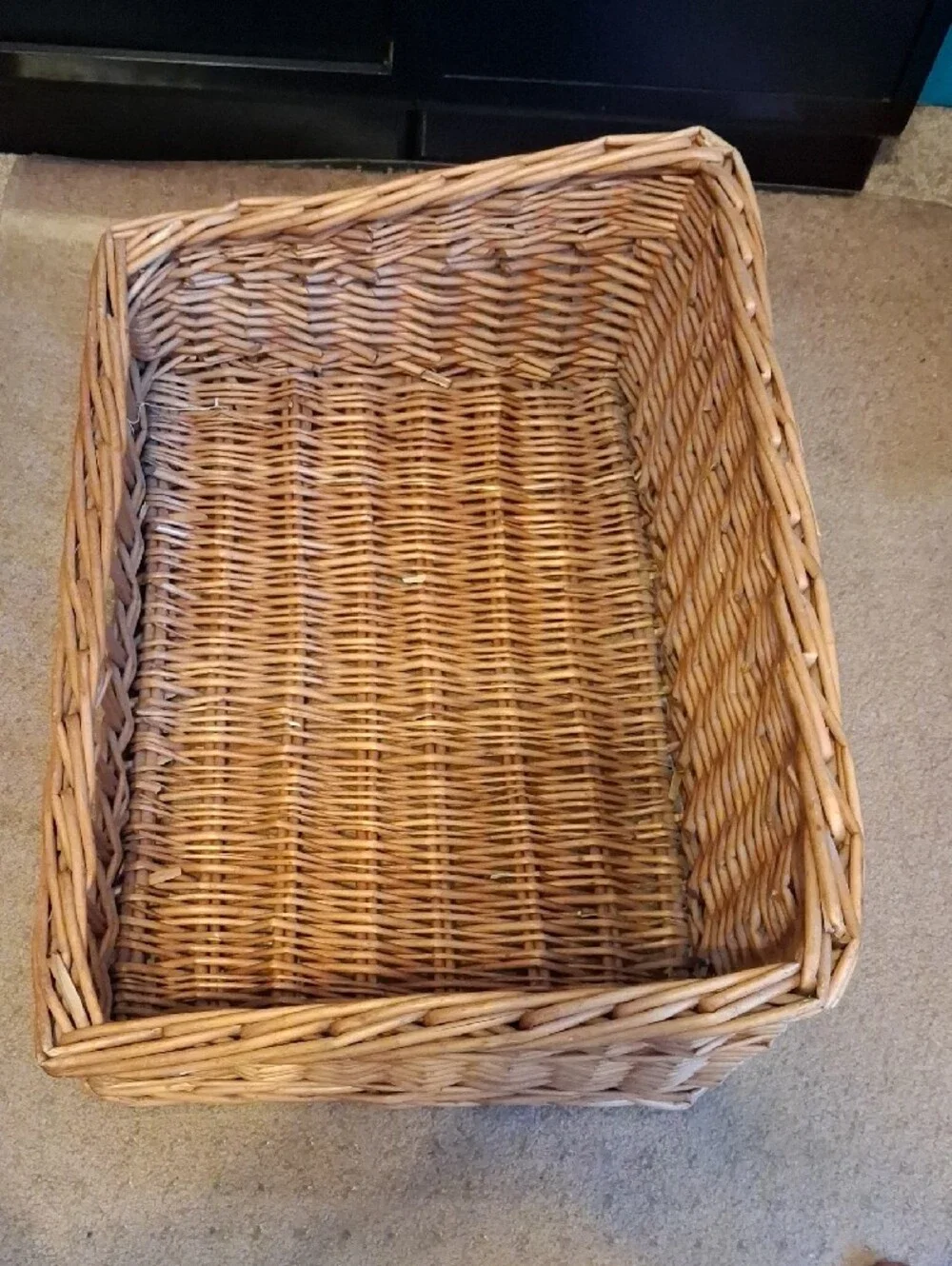 Woven Natural Rattan Storage Basket - Tan